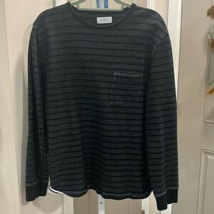 Saturdays New York City, Men’s long sleeve striped crew neck shirt  size L